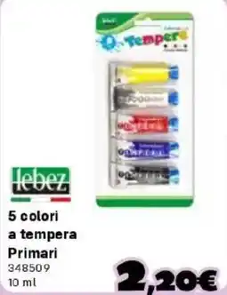 Orizzonte Lebez 5 colori a tempera Primari offerta