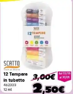 Orizzonte SCATTO 12 Tempere in tubetto offerta
