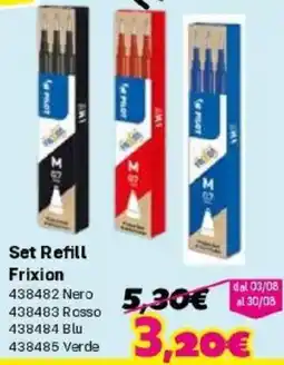 Orizzonte Set Refill Frixion offerta