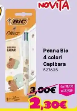 Orizzonte Penna Bic 4 colori Capibara offerta
