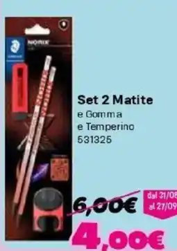 Orizzonte Set 2 Matite e Gomma e Temperino offerta
