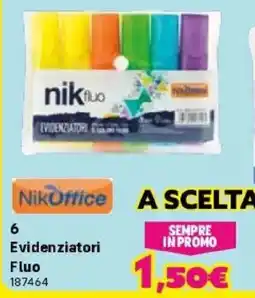 Orizzonte NikOffice 6 Evidenziatori Fluo offerta