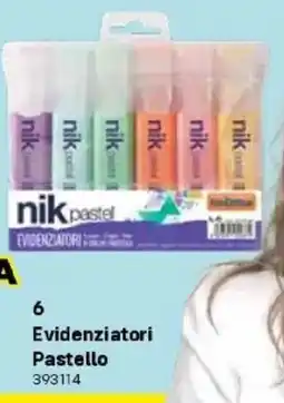 Orizzonte NikOffice 6 Evidenziatori Pastello offerta
