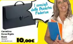 Orizzonte Cartellina Dorso Rigido Black offerta