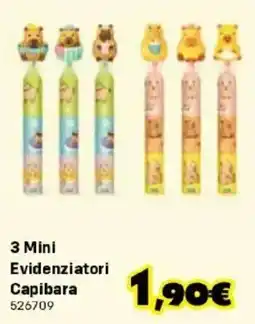 Orizzonte 3 Mini Evidenziatori Capibara offerta