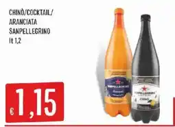 Issimo supermercado CHINÒ/COCKTAIL/ARANCIATA SANPELLEGRINO offerta
