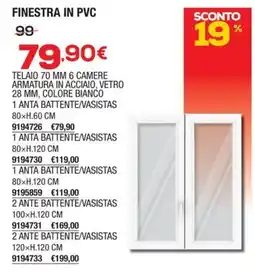 Bricofer FINESTRA IN PVC offerta