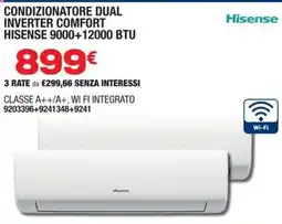 Bricofer CONDIZIONATORE DUAL INVERTER COMFORT HISENSE offerta