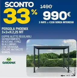 Bricofer Pergola Phoenix Gardenia offerta
