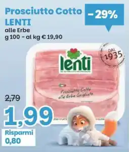 Prix Quality Prosciutto Cotto LENTI alle Erbe offerta