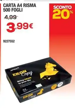 Bricofer CARTA A4 RISMA EKON Copy offerta