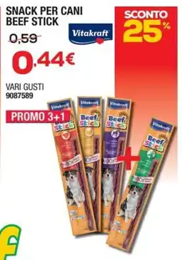 Bricofer Snack per cani Beef Stick Vitakraft offerta