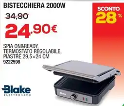 Bricofer Bistecchiera 2000W Blake offerta
