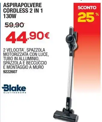 Aspirapolvere cordless 2 in 1 Blake