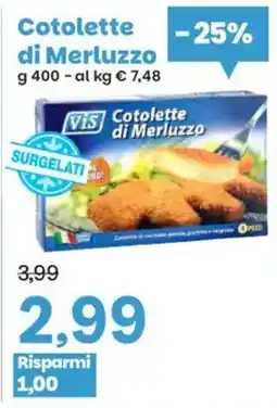 Prix Quality VIS Cotolette di Merluzzo offerta