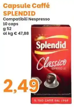 Prix Quality Capsule Caffé Splendid Classico offerta