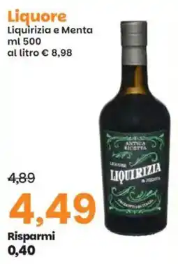 Prix Quality Liquore Liquirizia e Menta offerta