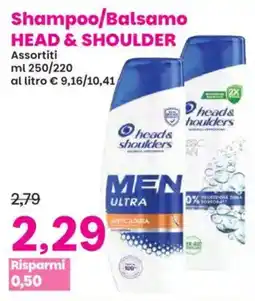 Prix Quality Shampoo/Balsamo HEAD & SHOULDER offerta