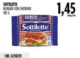 Carico Cash & Carry Sottilette Burger con Cheddar offerta