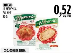 Carico Cash & Carry la Merenda Salame di Pollo CITTERIO offerta