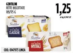 Carico Cash & Carry Gentilini Fette Biscottate offerta