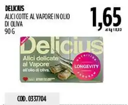 Carico Cash & Carry Delicius Alici cotte al vapore in olio di oliva offerta
