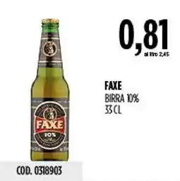 Carico Cash & Carry FAXE BIRRA 10% offerta