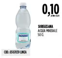 Carico Cash & Carry SOREGESANA ACQUA MINERALE offerta