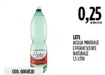 Lete acqua minerale effervescente naturale