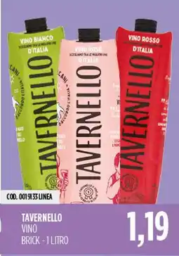 Carico Cash & Carry Tavernello Vino Brick offerta