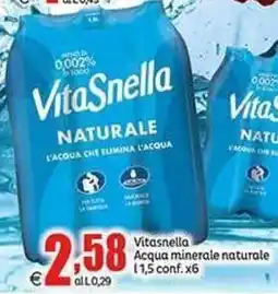 Elite Vitasnella Acqua minerale naturale offerta