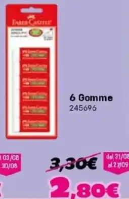 Orizzonte Faber-castell 6 Gomme offerta