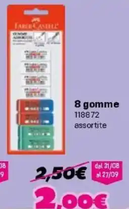 Orizzonte Faber-castell 8 gomme offerta