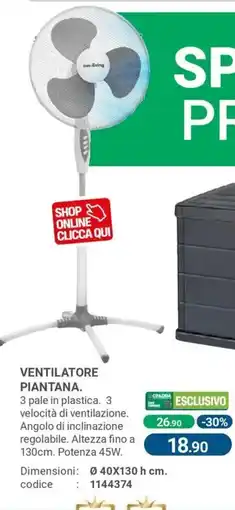 Cfadda Ventilatore piantana offerta