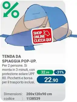 Cfadda Tenda da spiaggia pop-up offerta