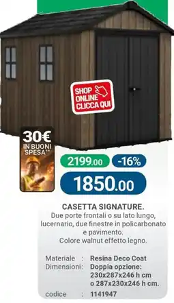 Cfadda Casetta signature offerta
