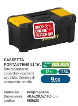Cfadda Cassetta portautensili 16" offerta