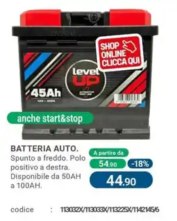 Cfadda Level up batteria auto offerta