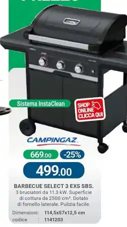 Cfadda Campingaz barbecue select 3 exs sbs offerta