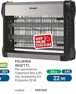 Cfadda Kooper fulmina insetti offerta
