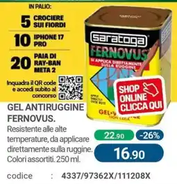 Cfadda Saratoga gel antiruggine fernovus offerta