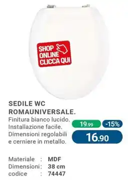 Cfadda Sedile wc romauniversale offerta