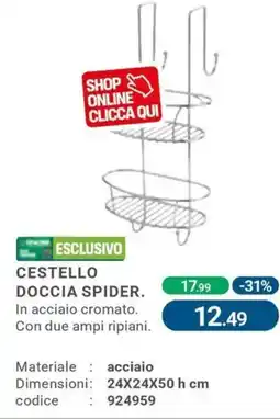 Cfadda Cestello doccia spider offerta