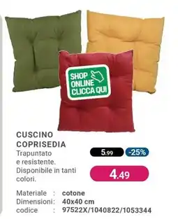 Cfadda Cuscino coprisedia offerta