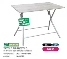 Cfadda Tavolo pieghevole offerta