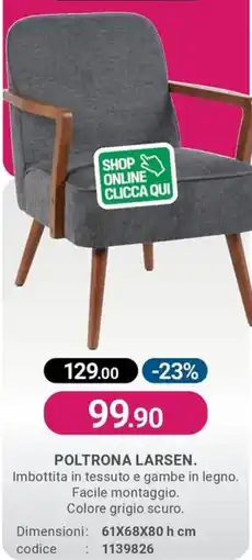 Cfadda Poltrona larsen offerta