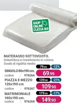 Cfadda Materasso sottovuoto offerta