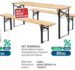 Cfadda Set birreria offerta