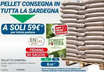 Forest power pellet di conifera