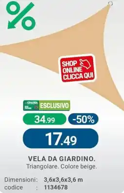 Cfadda Vela da giardino offerta